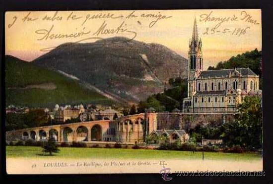 Postales: Lourdes. Circulada 1916 - Foto 1