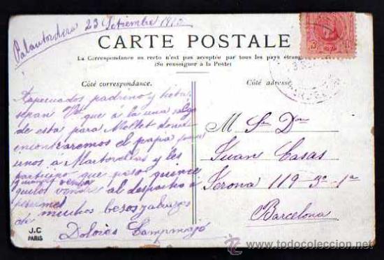 Postales: Paris. Circulada 1910 - Foto 2