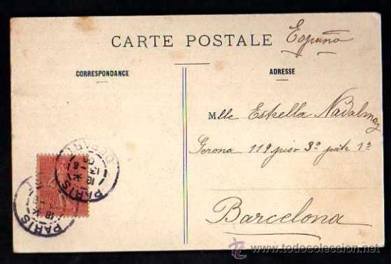 Postales: Paris. Circulada 1906 - Foto 2
