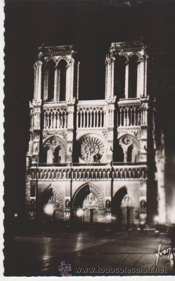 Postkarten: Paris.- Notre-Dame Ilumin&eacute;e.