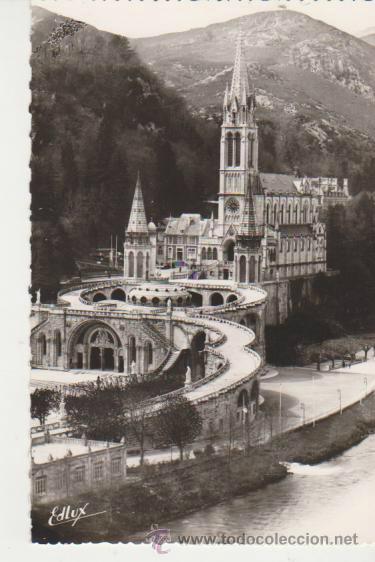 Postkarten: Lourdes.- La Basilique et le Gave.