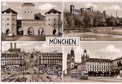 Postales: ANTIGUA POSTAL M&Uuml;NCHEN ESCRITA 1957 - Foto 1