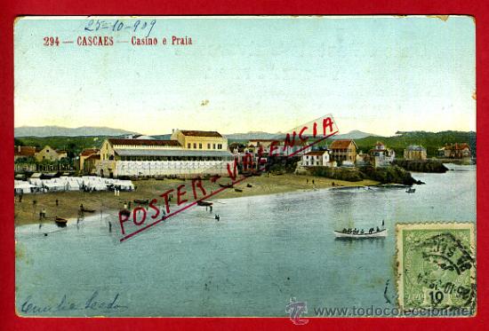Postales: POSTAL CASCAES, PORTUGAL, CASINO E PRAIA,   P79194
