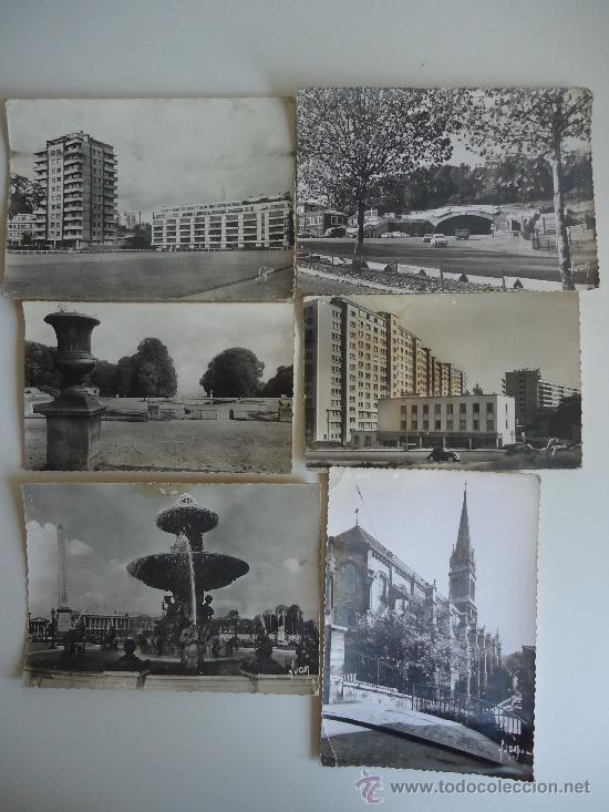 Postales: LOTE SEIS POSTALES ANTIGUAS DE FRANCIA, A&Ntilde;OS 60-70