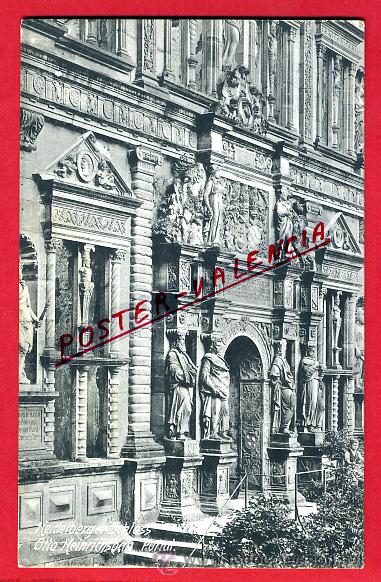 Cartoline: POSTAL HEIDELBERG, SCHLOSS, ALEMANIA, OTTO HEINRICHBNU PORTAL,  P79368