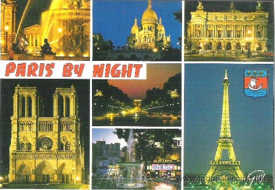 Cartes Postales: 1 ANTIGUA POSTAL ( CIRCULADA ) - A&Ntilde;OS 90 - FRANCIA ( PARIS DIVERSAS PANORAMICAS )