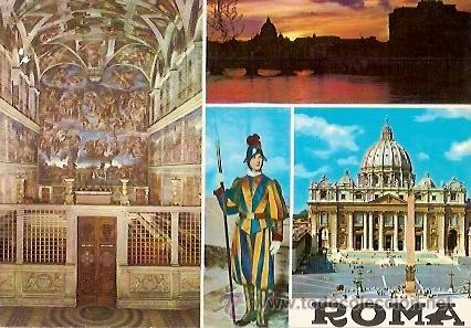 Postales: POSTAL A COLOR ROMA - Foto 1