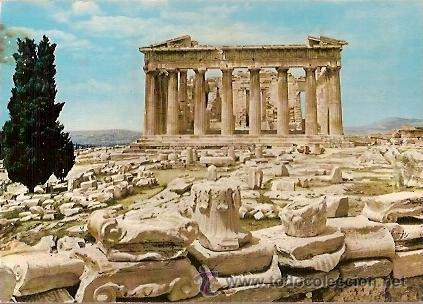 Cartes Postales: POSTAL A COLOR ATHEN DER PARTHENON ESCRITA