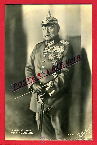 Cartoline: POSTAL HINDENBURG, ALEMANIA, REY, P79482