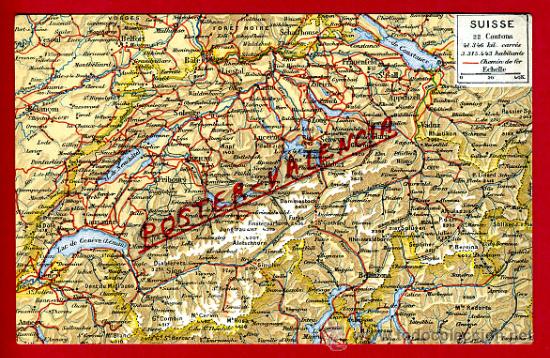 Postkarten: POSTAL GINEBRA, SUIZA, MAPA,   P79562