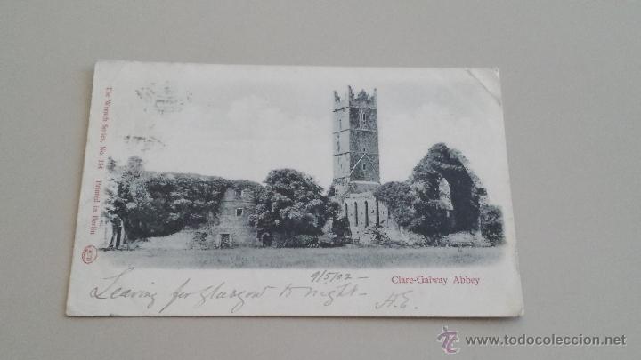 Postales: POSTAL ANTIGUA 1902 -CLARA-GALWAY ABBEY