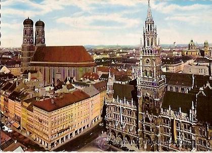Postales: POSTAL A COLOR MUNCHEN RATHAUS UND FRAUENKIRCHE