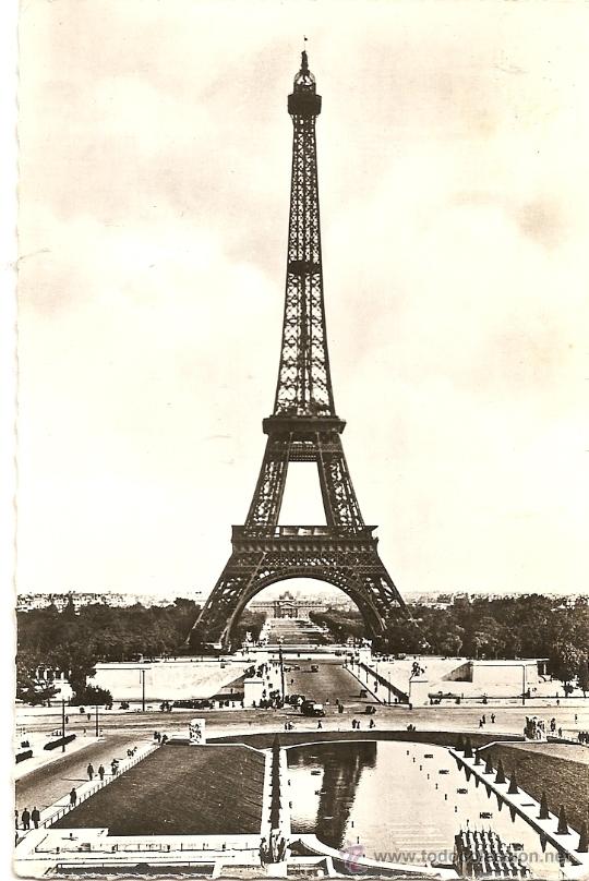 Postales: POSTAL: PAR&Iacute;S LA TORRE EIFFEL, ESCRITA - Foto 1