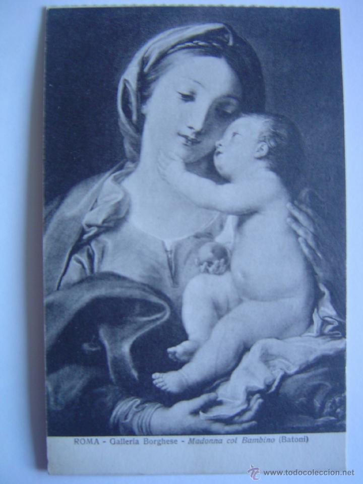 Postales: ROMA.-GALLERIA BORGHESE- MADONNA COL BAMBINO (BATONI