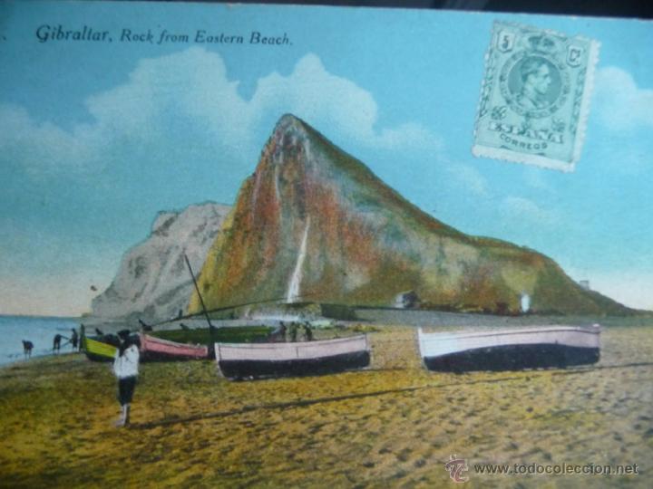 Postales: GIBRALTAR - ROCK FROM EASTERN BEACH - 1916. - Foto 1