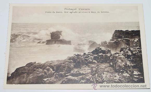 Postais: ANTIGUA POSTAL DE PORTUGAL CASCAES - MAR AGITADO PROXIMO A BOCA DEL INFIERNO - NO CIRCULADA.