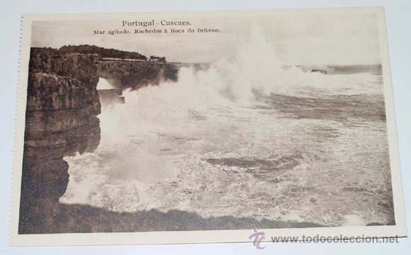 Postais: ANTIGUA POSTAL DE PORTUGAL CASCAES - MAR AGITADO - NO CIRCULADA.