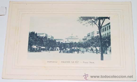 Postkarten: ANTIGUA POSTAL DE FIGUEIRA DA FOZ - PLAZA DE COMERCIO - NO CIRCULADA.