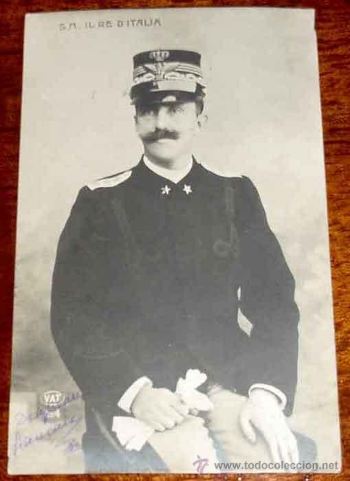Cartes Postales: ANTIGUA POSTAL DE S.M. EMMANUEL REY DE ITALIA - MONARQUIA - CIRCULADA.
