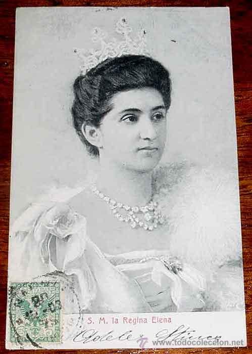 Cartes Postales: ANTIGUA POSTAL DE S.M. ELENA REGINA DE ITALIA - MONARQUIA - CIRCULADA.