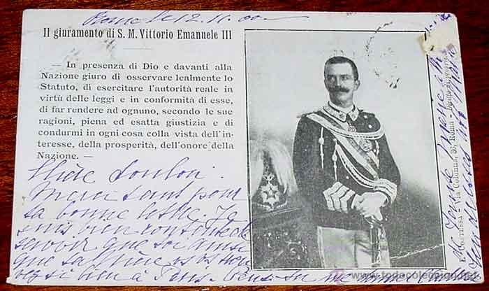 Postkarten: ANTIGUA POSTAL DE S.A.R VICTOR EMANUEL - ITALIA - MONARQUIA - CIRCULADA.