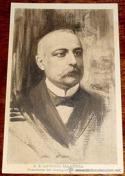 Postales: ANTIGUA POSTAL DE S. E. ANTONIO SALANDRA - ITALIA - NO CIRCULADA.