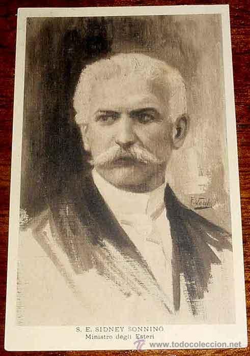 Postkarten: ANTIGUA POSTAL DE S. E. SIDNEY SONNINO - MINISTRO - ITALIA - NO CIRCULADA.