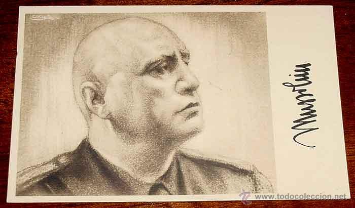 Postales: ANTIGUA POSTAL DE MUSSOLINI - ITALIA - NO CIRCULADA.