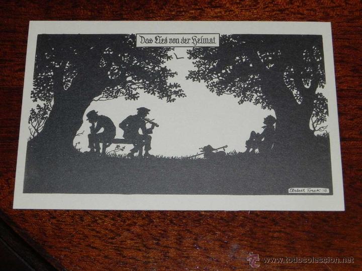 Postkarten: ANTIQUE POSTCARD - ELSBETH FORCK,S SCHATTENBILDER - REIHE XV - EMPIRE - SILHOUETTE - KUNSTVERLAG HER