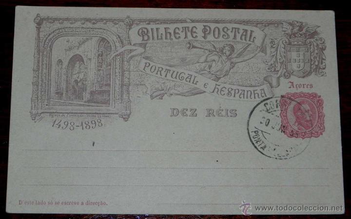Postales: Portugal y Espa&ntilde;a &ndash; Bilhete Postal (prepagado) &ndash; Portugal e Hespanha &ndash; c.1898 - Tarjeta postal prepa