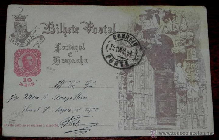 Postkarten: Portugal y Espa&ntilde;a &ndash; Bilhete Postal (prepagado) &ndash; Portugal e Hespanha &ndash; c.1898 - Tarjeta postal prepa