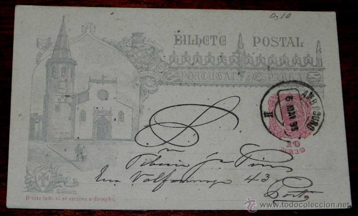 Postales: Portugal y Espa&ntilde;a &ndash; Bilhete Postal (prepagado) &ndash; Portugal e Hespanha &ndash; c.1898 - Tarjeta postal prepa