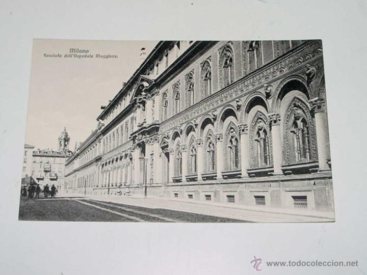 Cartes Postales: VECCHIA CARTOLINA POSTALE - ITALIA - MILANO - FACCIATA DELL,OSPEDATE MAGGIORE - EDIT. BRUNNER &amp;