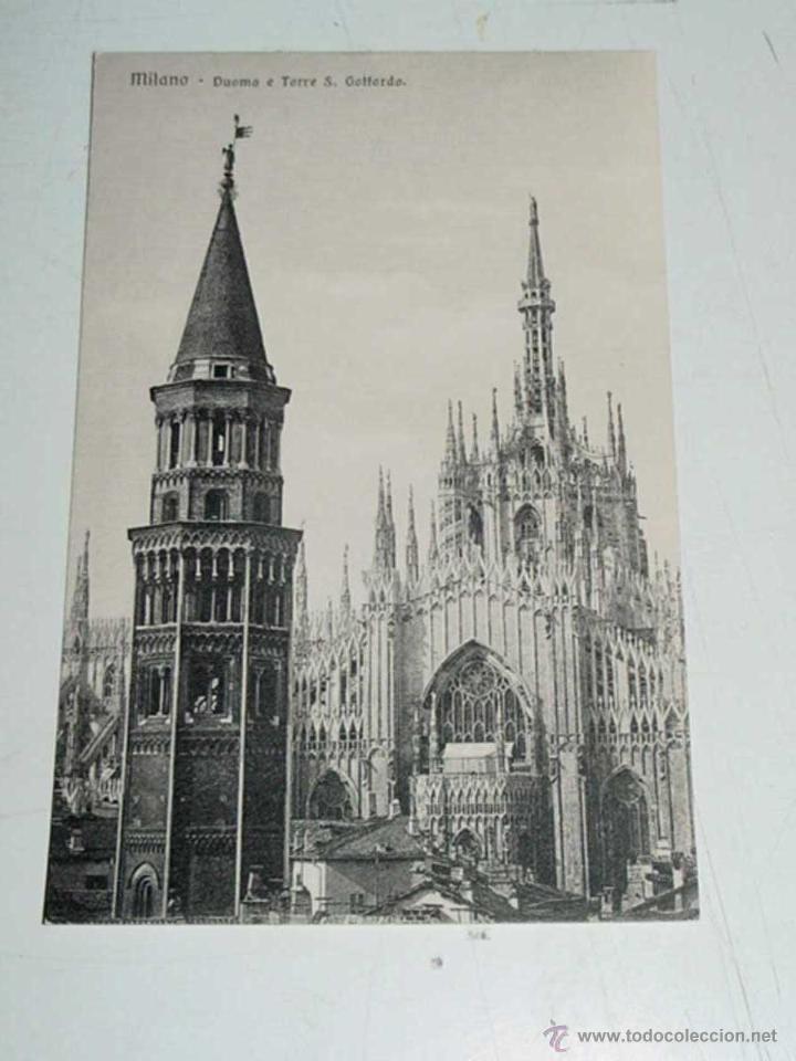 Cartes Postales: VECCHIA CARTOLINA POSTALE - ITALIA - MILANO - DUOMO E TORRE S. GOTTARDO - EDIT. BRUNNER &amp; C. - 3