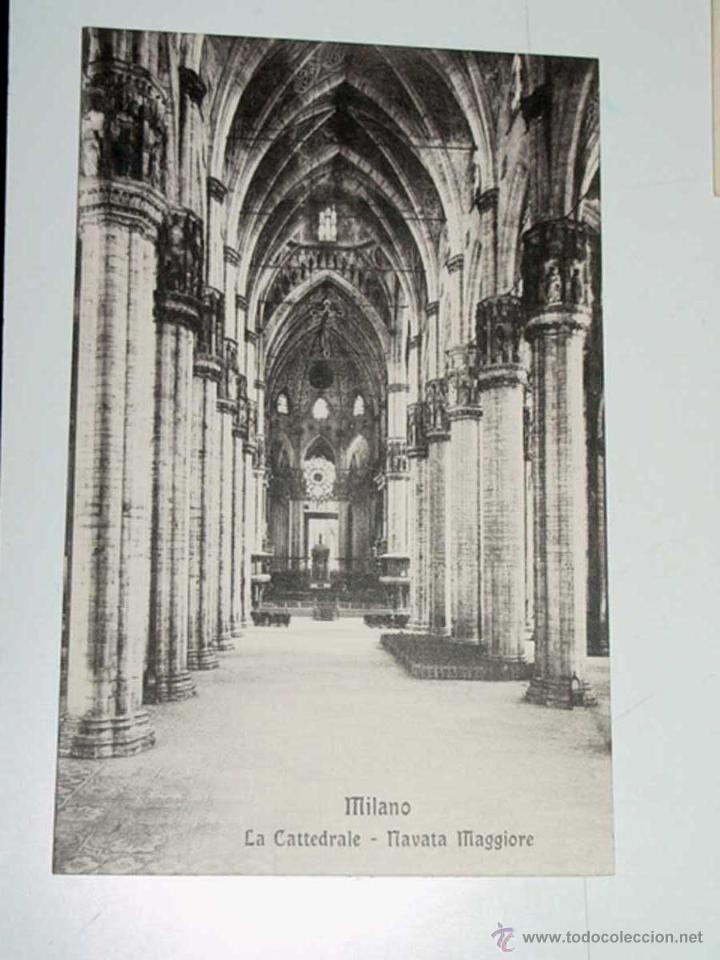 Postales: VECCHIA CARTOLINA POSTALE - ITALIA - MILANO - LA CATTEDRALE - NAVATA MAGGIORE - E. BONOMI - 35954 -