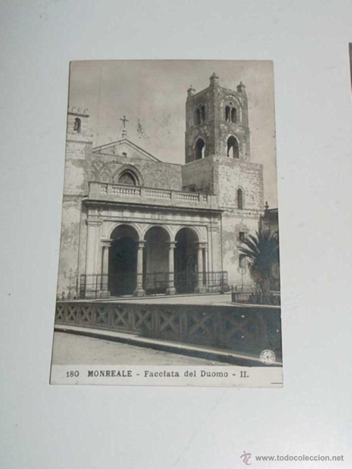 Postcards: VECCHIA CARTOLINA POSTALE - ITALIA - MONREALE - FACCIATA DEL DUOMO - N.P.G. - CIRCOLARE