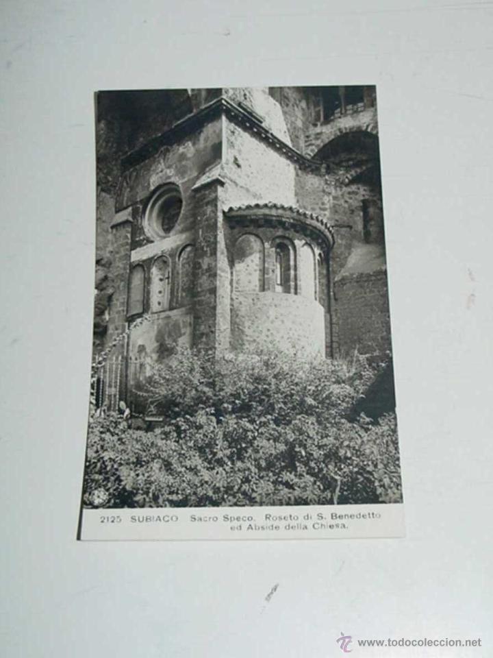Cartes Postales: VECCHIA CARTOLINA POSTALE - ITALIA - SUBIACO - SACRO SPECO. ROSETO DI S. BENEDETTO ED ABSIDE DELLA C