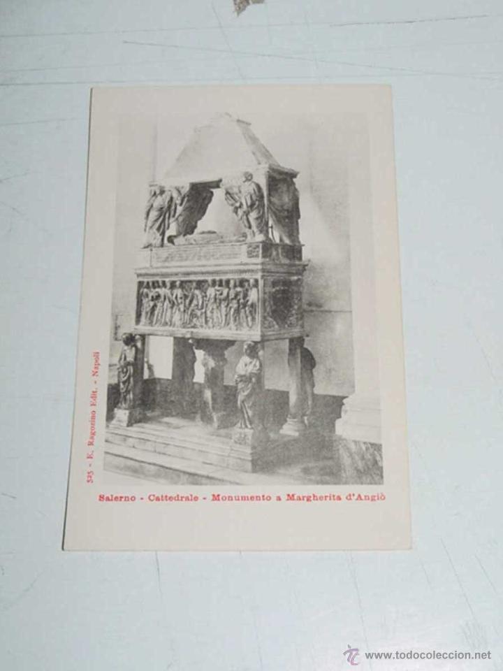 Postkarten: VECCHIA CARTOLINA POSTALE - ITALIA - SALERNO - MONUMENTO A MARGHERITA D,ANGIO - ED. RAGOZINO - 525 -