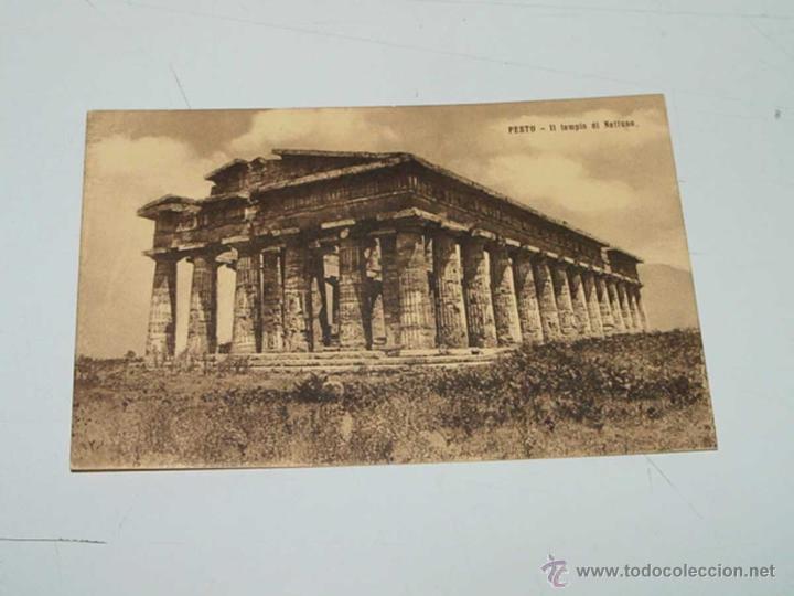Postales: VECCHIA CARTOLINA POSTALE - ITALIA - PESTO - IL TEMPIO DI NETTUNE - ED. RAGOZINO - 1226 - NON CIRCOL