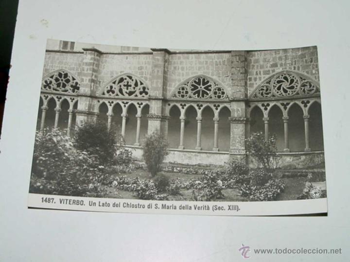 Postales: VECCHIA CARTOLINA POSTALE - ITALIA - VITERBO - UN LATO DEL CHIOSTRO DI S. MARIA DELLA VERITA - N.P.G