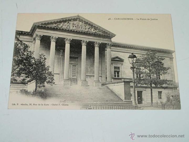 Postales: ANTIQUE CARTE POSTALE - FRANCE - CARCASSONNE - LE PALAIS DE JUSTICE - LIB. P. - 48 - NE CIRCULENT PA