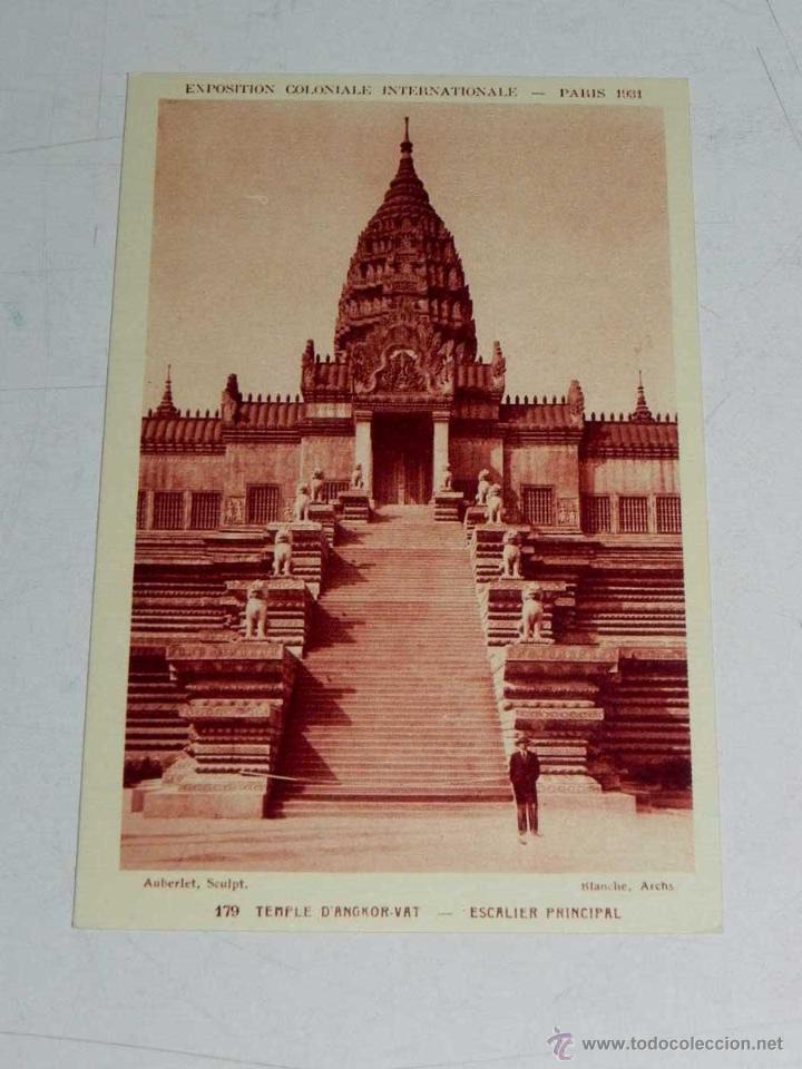Postcards: ANTIQUE CARTE POSTALE - FRANCE - PARIS - EXPOSITION COLONIALE INTERNATIONALE - TEMPLE D,ANGKOR-VAT -