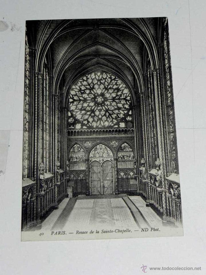 Postcards: ANTIQUE CARTE POSTALE - FRANCE - PARIS - ROSACE DE LA SAINTE-CHAPELLE - ND PHOT - 40 - DIFFUSE