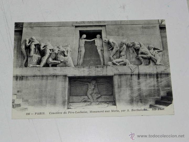 Postcards: ANTIQUE CARTE POSTALE - FRANCE - PARIS - CIMETIERE DU PERE-LACHAISE, MONUMENT AUX MORTS, PAR A.BARTH