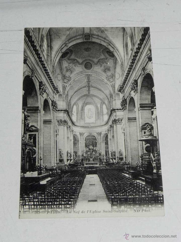 Postcards: ANTIQUE CARTE POSTALE - FRANCE - PARIS - LA NEF DE L,EGLISE SAINT-SULPICE - ND PHOT - 262 - NE CIRCU