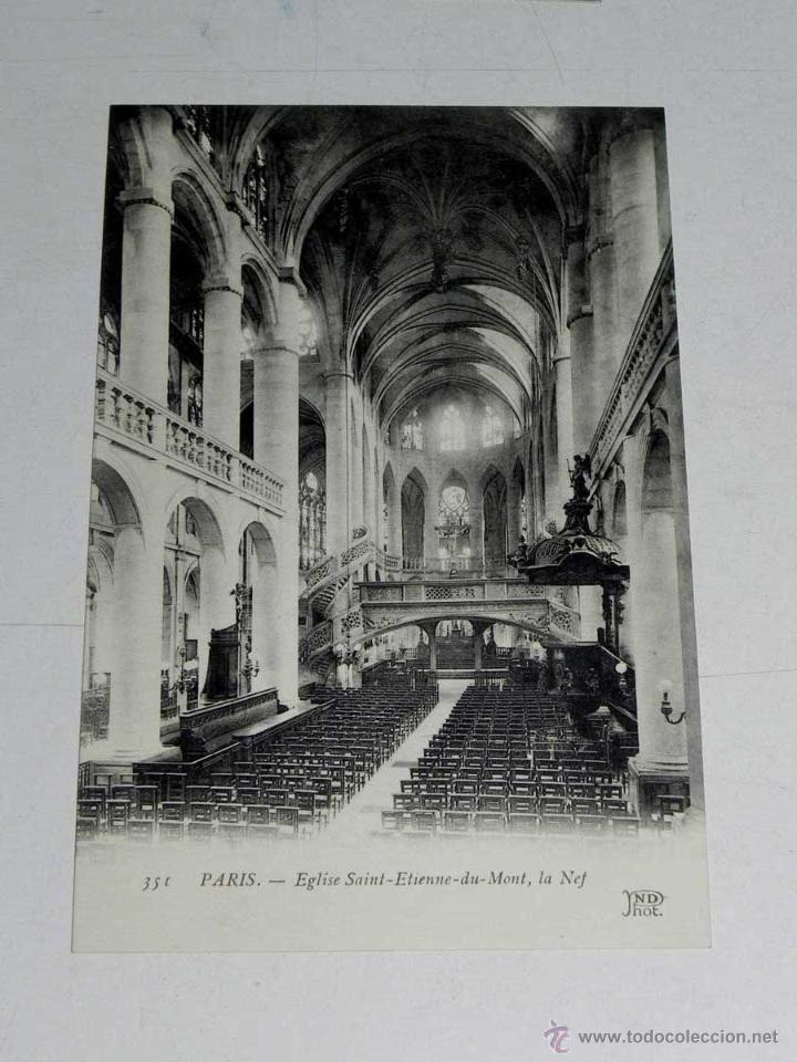 Postkarten: ANTIQUE CARTE POSTALE - FRANCE - PARIS - EGLISE SAINT-ETIENNE-DU-MONT - LA NEF - ND PHOT - 351 - NE
