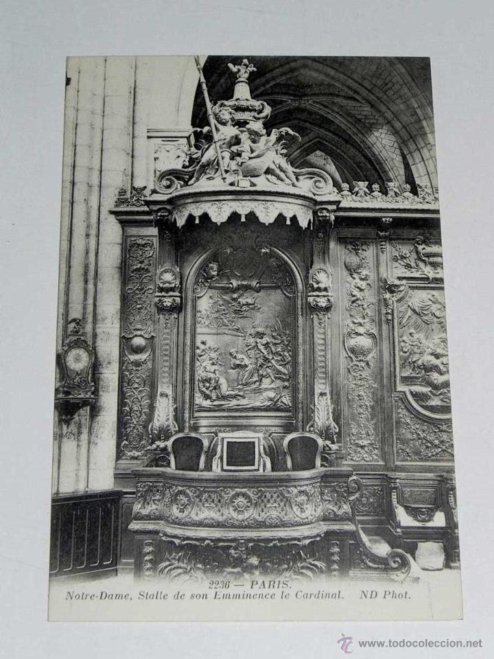 Postcards: ANTIQUE CARTE POSTALE - FRANCE - PARIS - NOTRE-DAME, STALLE DE SON EMMINENCE LE CARDINAL - ND PHOT -