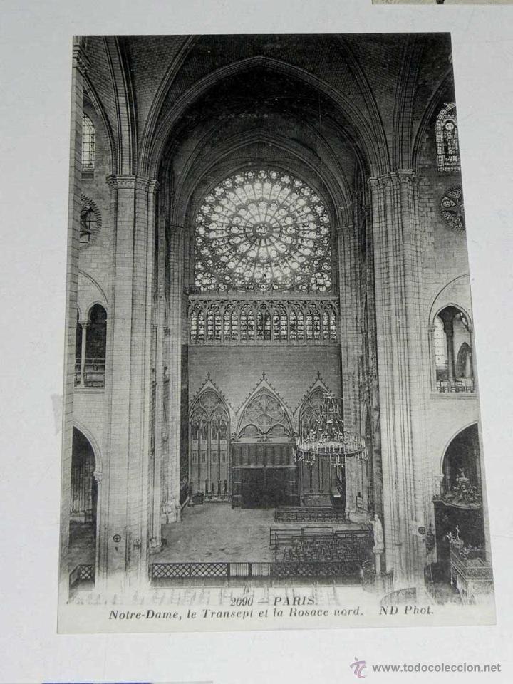 Postcards: ANTIQUE CARTE POSTALE - FRANCE - PARIS - NOTRE-DAME, LE TRANSEPT ET LA ROSACE NORD. - ND PHOT - 2090
