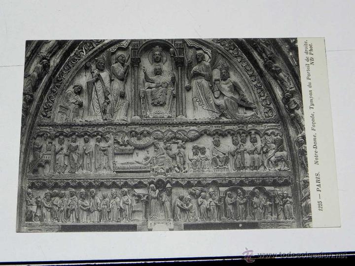 Postcards: ANTIQUE CARTE POSTALE - FRANCE - PARIS - NOTRE-DAME - FA&Ccedil;ADE, TYMPAN DU PORTAIL DE DROITE - ND PHOT