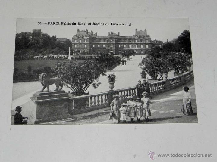 Postais: ANTIQUE CARTE POSTALE - FRANCE - PARIS - PALAIS DU SENAT ET JARDINS DU LUXEMBOURG - COMPREND PAS DE